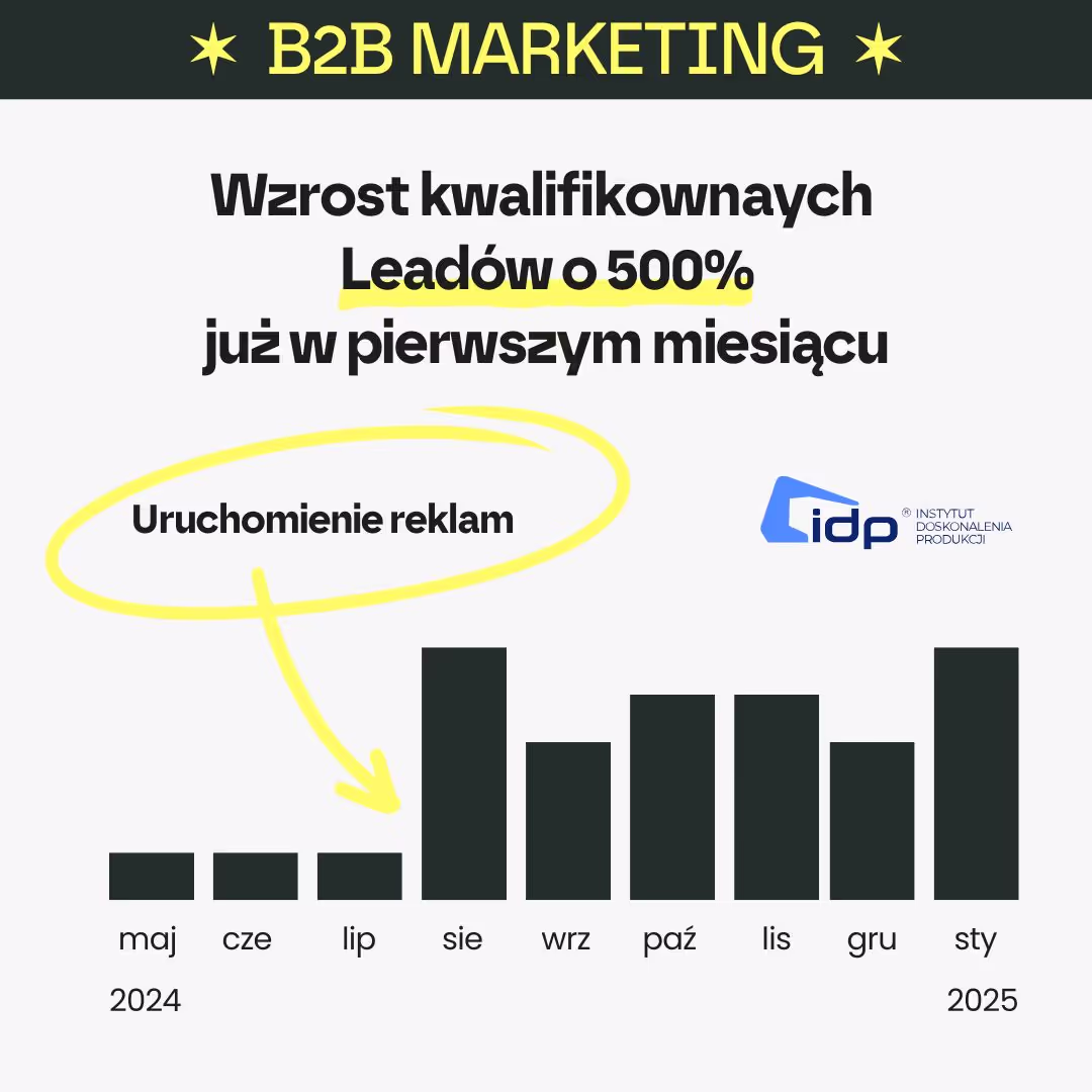 Wykres wzrostu leadów IDP